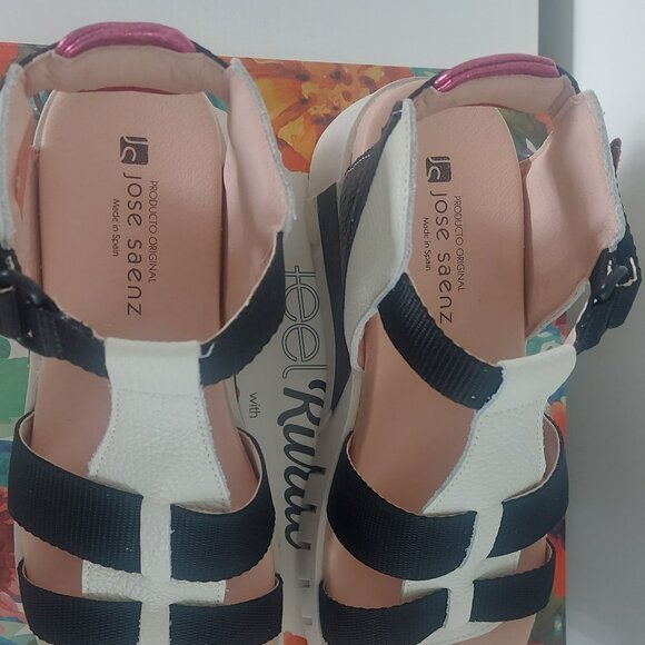 Jose Saenz 4201 Leather Platform Sandals - Size 39 (US 8.5) - Picture 11 of 14